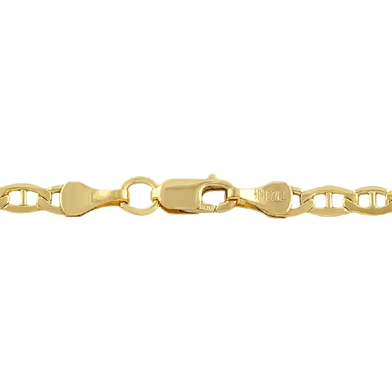 Rising bar bracelet-14 Karat Yellow Gold Filled 3.1mm Mariner Link (8.5 inch)