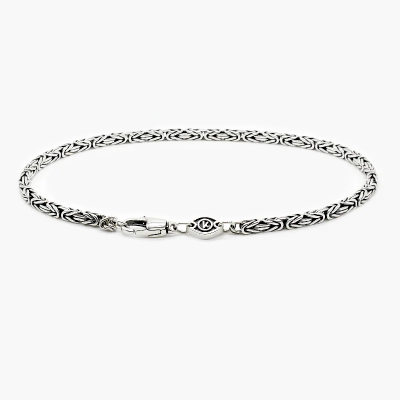 Droplet bracelet-3mm Sterling Silver "Inka" Chain Bracelet