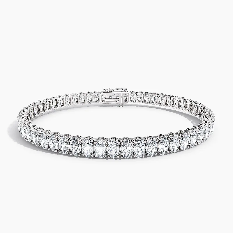 Untamed pearl bracelet-Auriya 14K Gold Lab Grown Oval Diamond Tennis Bracelet 11.00 ct. tw. (F-G VS)