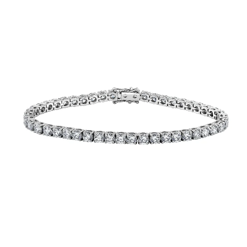 Leaning gem bracelet-Auriya 14K Gold Lab Grown Round Diamond Tennis Bracelet 2.00 to 20.00 ct. tw. (E-F VS)