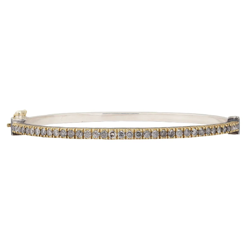 Open-cloud bracelet-Chloe Gray Diamond Bangle