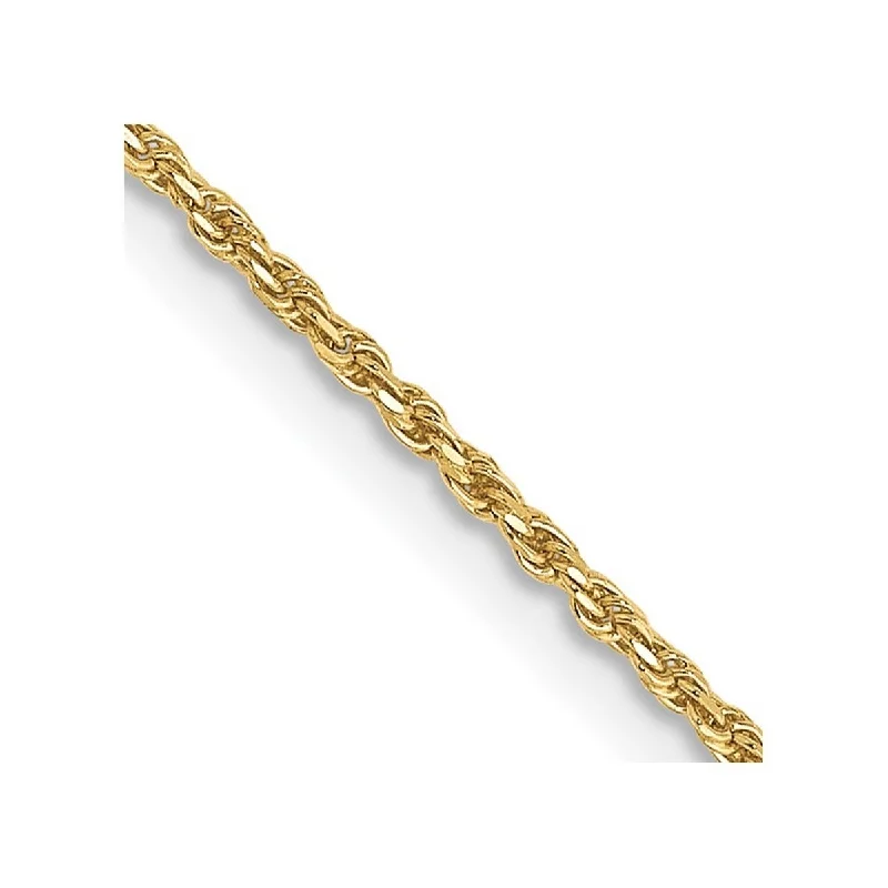 Broad band bracelet-Curata 10k Yellow Gold 7" Solid 1.75mm Sparkle Cut Rope Chain Bracelet