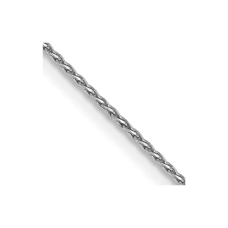 Perforated bracelet-Curata 14k White Gold Solid Lobster Claw Closure 1.0mm Round Sparkle Cut Wheat Chain Bracelet