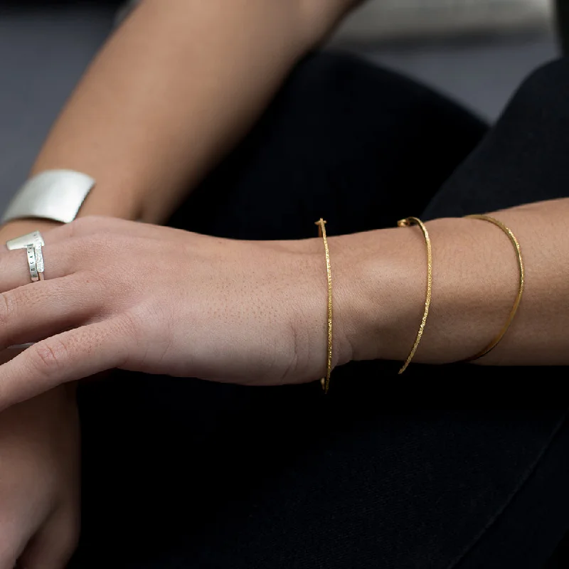 Untamed pearl bracelet-DIAMOND DUSTED PETITE BANGLE