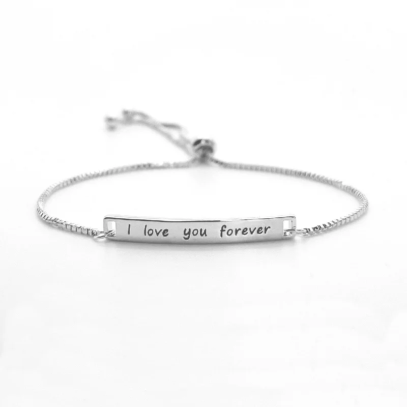 Frayed edge bracelet-Donatello Gian "I Love You Forever" Adjustable Bracelet