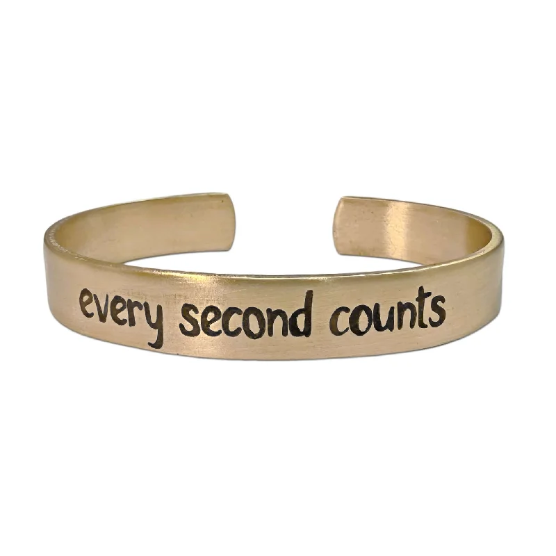 Glossy gem bracelet-Every second counts - Bear Cuff Bracelet