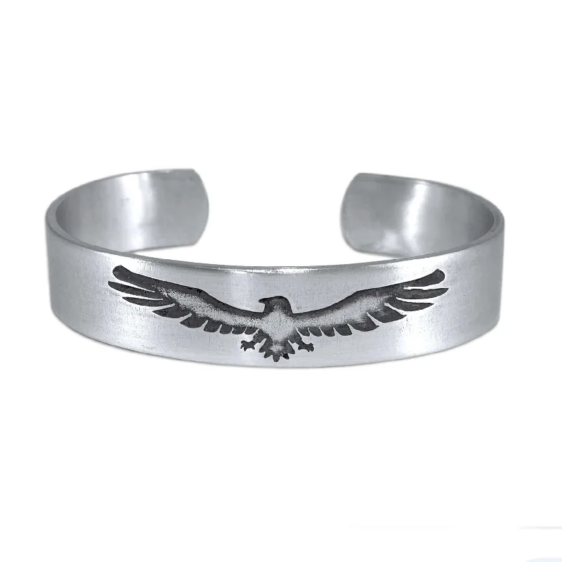 Encased gem bracelet-Freebird Cuff Bracelet- Eagle Bird bracelet for men and women