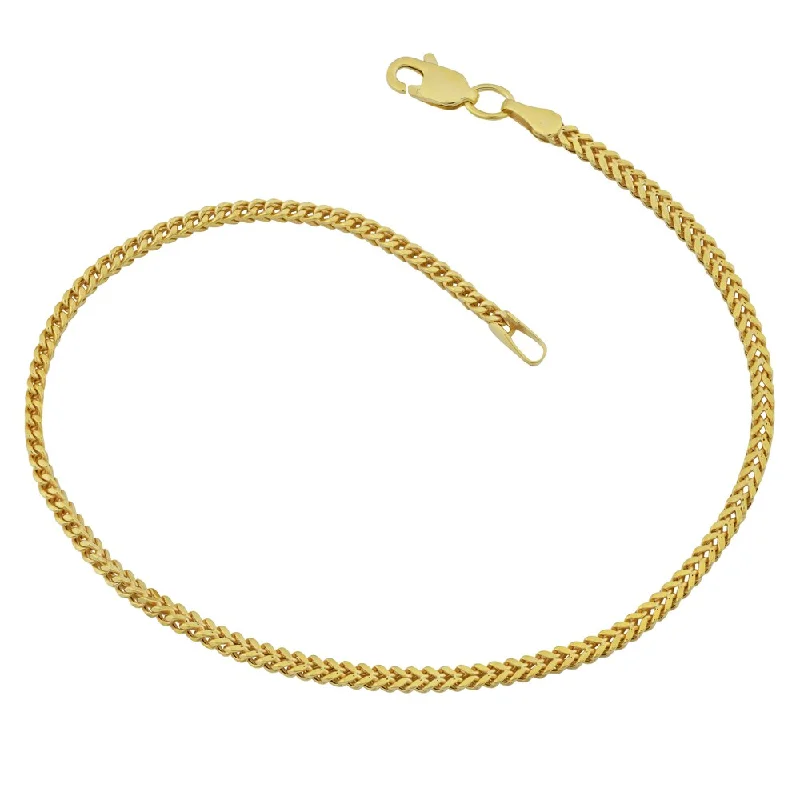 Fine-edged bracelet-Fremada 10k Yellow Gold 1.9-mm High Polish Franco Link Bracelet (7.5 inches)