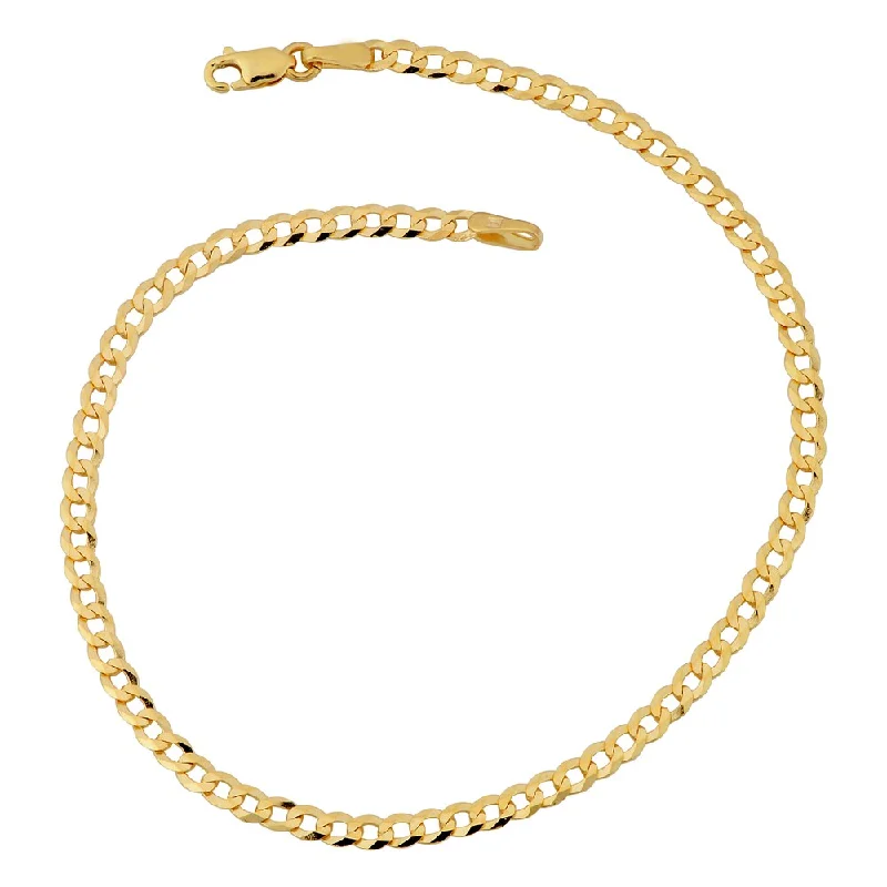 Angular gem bracelet-Fremada 10k Yellow Gold 2.7-mm High Polish Curb Link Bracelet (7 or 8 inches)