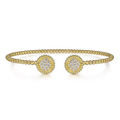 Frayed edge bracelet-Gabriel & Co Diamond Pave Bujukan Bangle