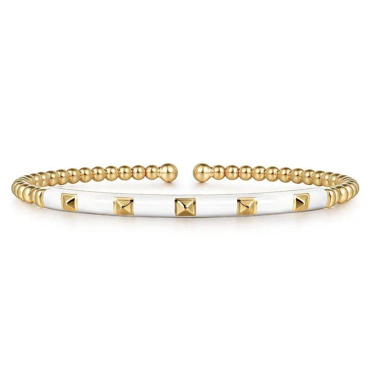 Untamed pearl bracelet-Gabriel & Co. Yellow Bujukan Bangle