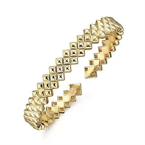 Dual-stone bracelet-Gabriel & Co Yellow Gold Bangle