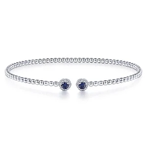 Shiny gold bracelet-Gasbriel & Co. Sapphire and Diamond Bujukan Bangle