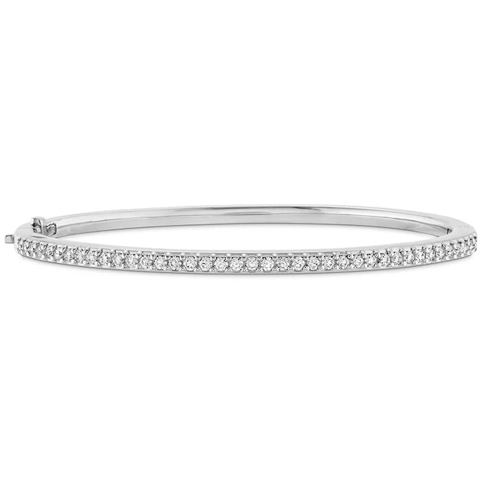 Inscribed initial bracelet-Hearts On Fire Classic Prong Set Diamond Bangle