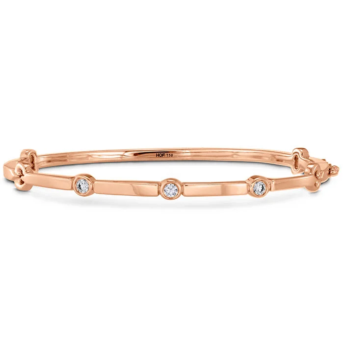 Firm gold bracelet-Hearts On Fire Copley Multi Stone Diamond Bangle