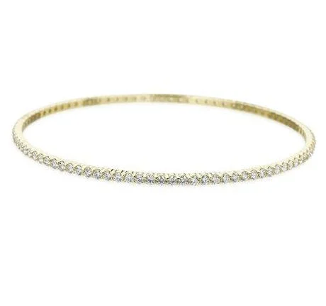 Dual-stone bracelet-Hearts On Fire Eternity Channel Diamond Bangle