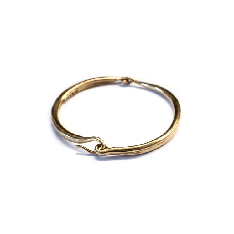 Slope gem bracelet-HINGED BANGLE BRASS