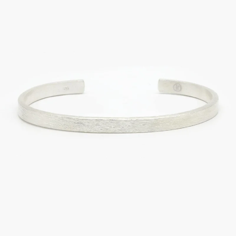 Bold tier bracelet-Maxi "Azulik" Polished Silver Bangle