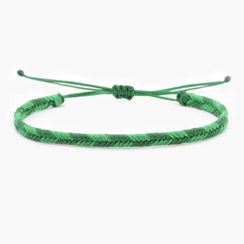 Dual-stone bracelet-Mini Braided "Java" Bracelet (Military Green)