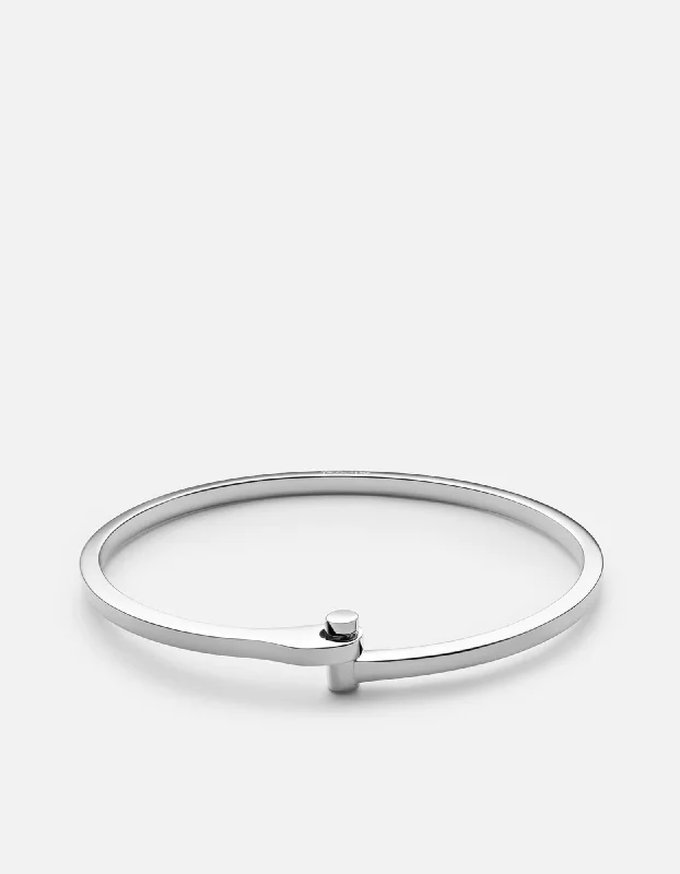 Smooth-cut bracelet-Nyx Cuff, Sterling Silver