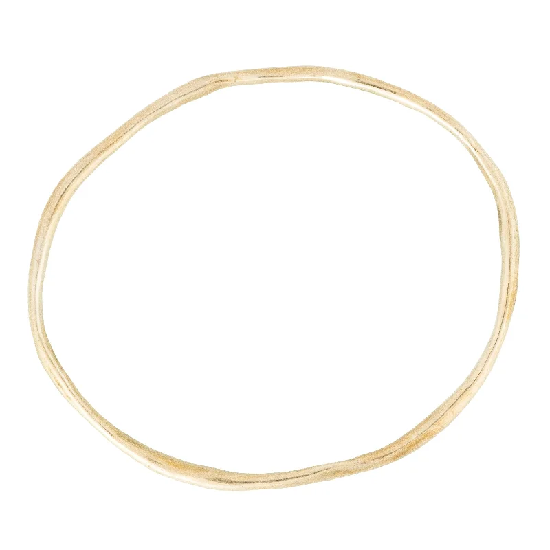 Subtle silver bracelet-Paloma Bangle - Brass