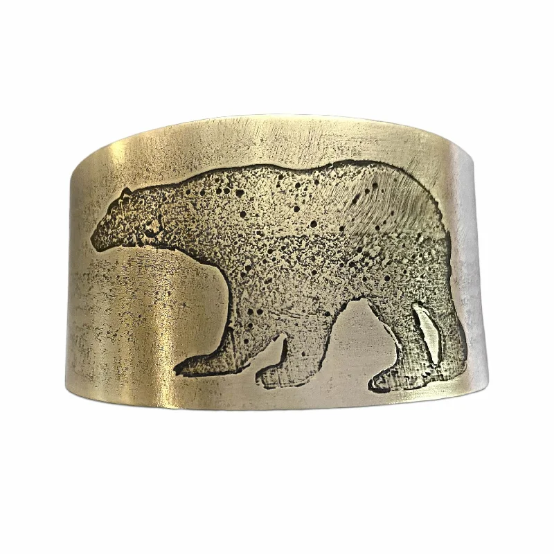 Mottled finish bracelet-Polar Bear Cuff