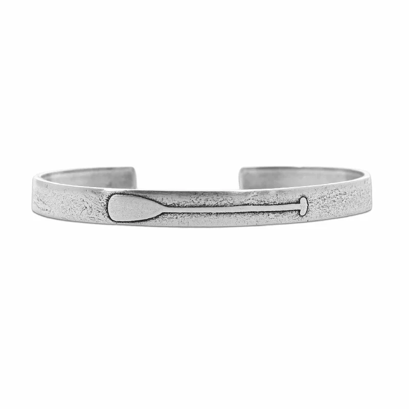 Satin iron bracelet-Skinny Stream Cuff Bracelet