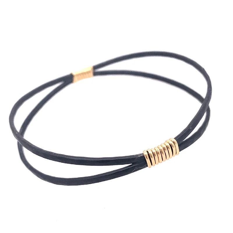 Divided band bracelet-Wavy bangle (B280GOX)