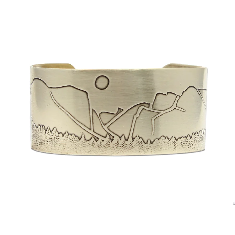 Bright diamond bracelet-Yosemite Wide Cuff Bracelet-