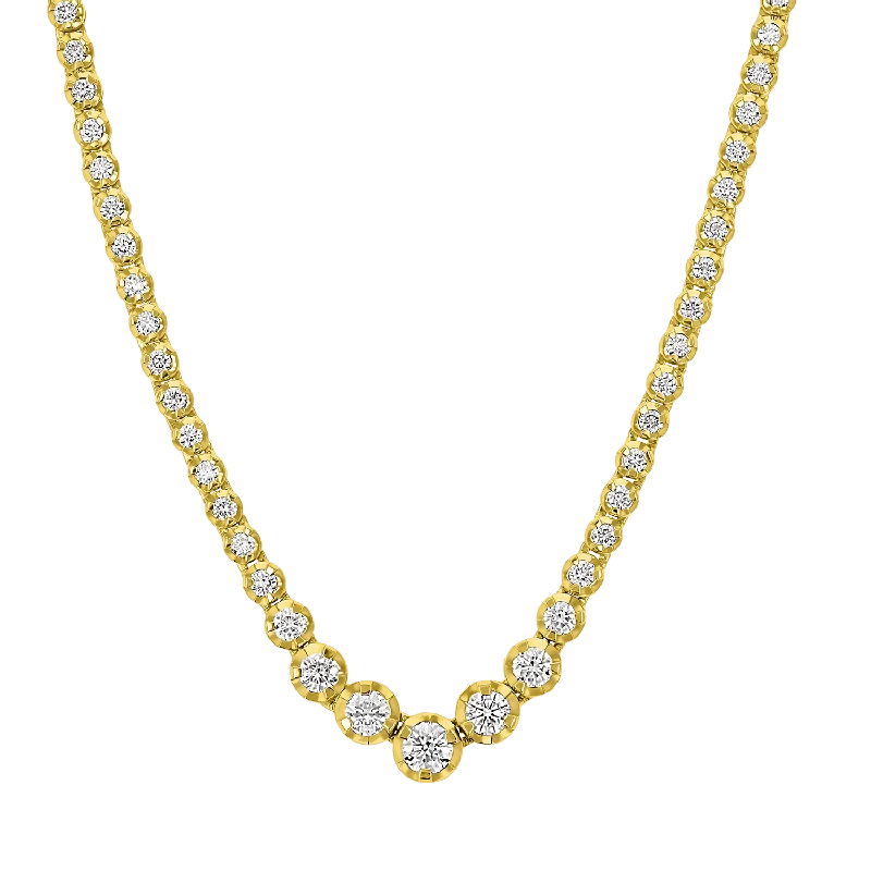 Satin iron necklace-Allure Graduated Diamond Tennis Necklace