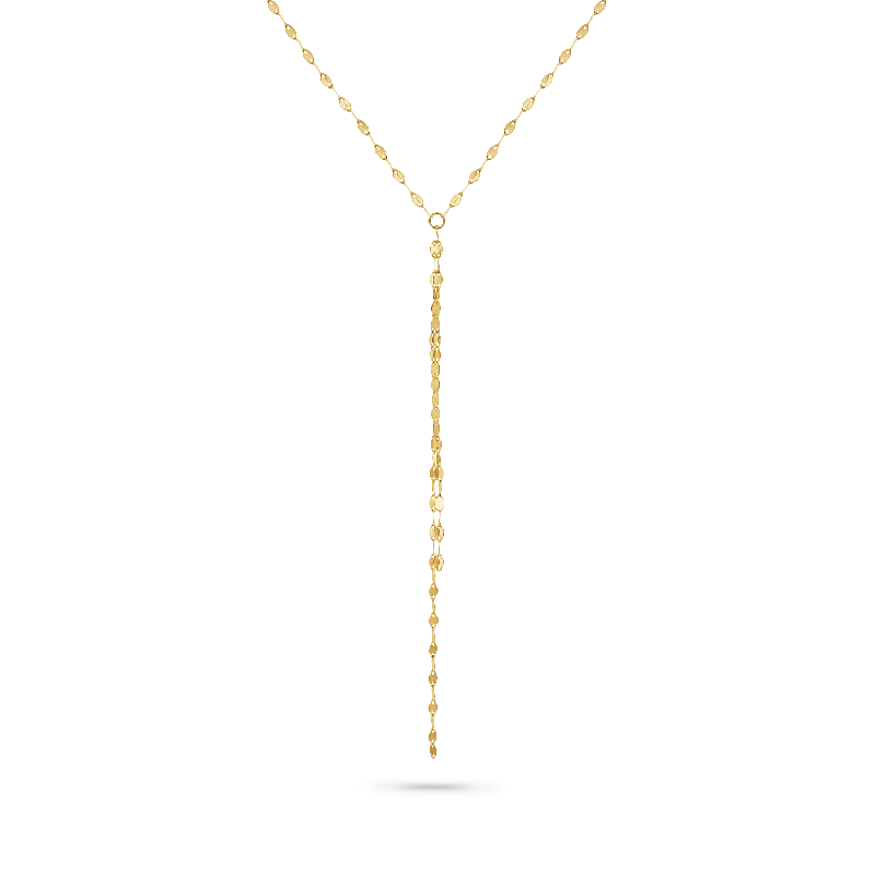 Celestial moon necklace-Demure Chain Lariat