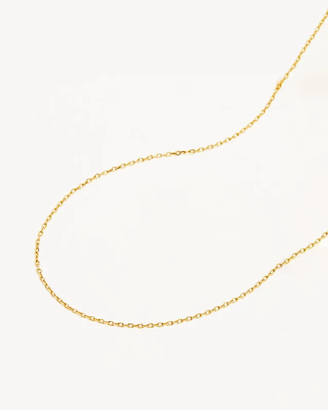 Shiny molybdenum necklace-18k Gold Vermeil 18" Signature Chain Necklace