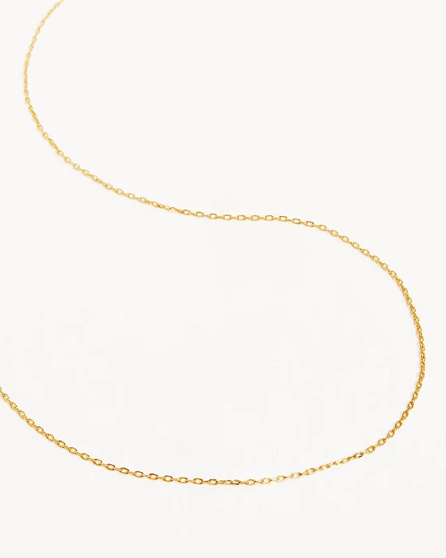 Satin granite necklace-18k Gold Vermeil 21" Signature Chain Necklace