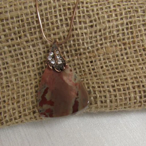 Smooth aluminum necklace-Gemstone & Copper Pendant Necklace