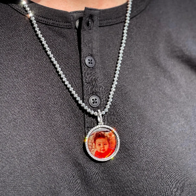 Narrow-tier necklace-3D Photo Pendant Necklace