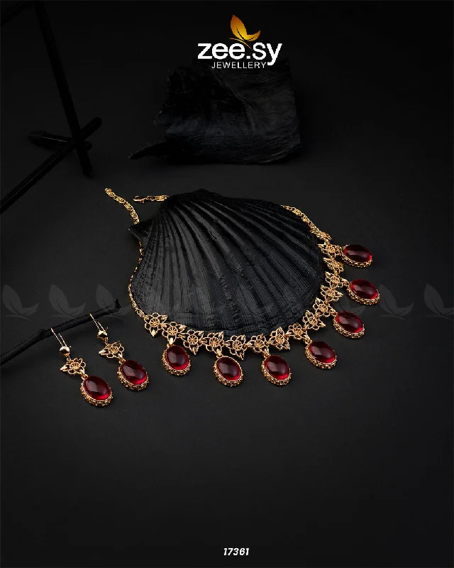 Rich garnet necklace-Arash Necklace