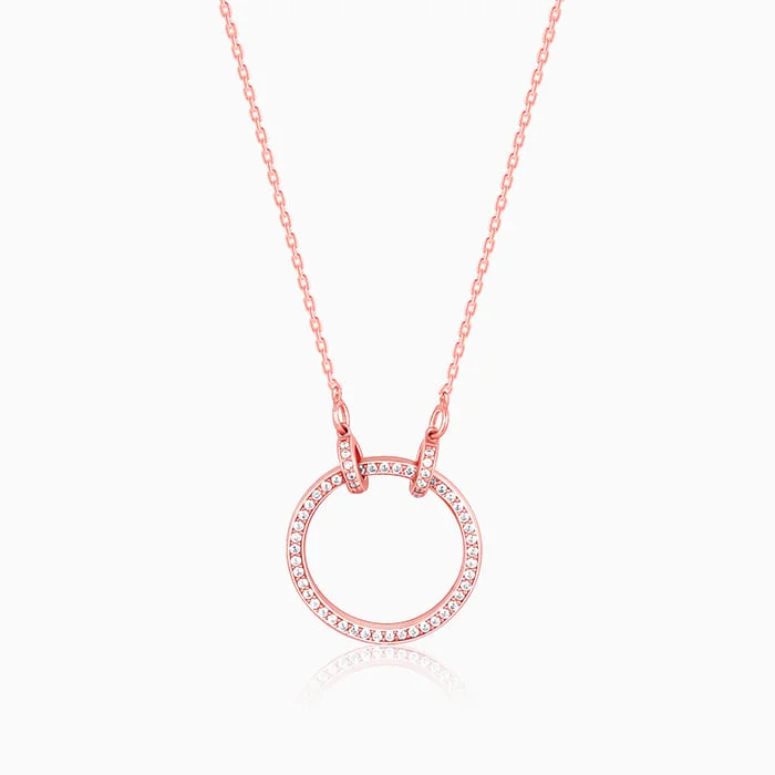 Anushka Sharma Rose Gold Forever Valentine Pendant with Link Chain