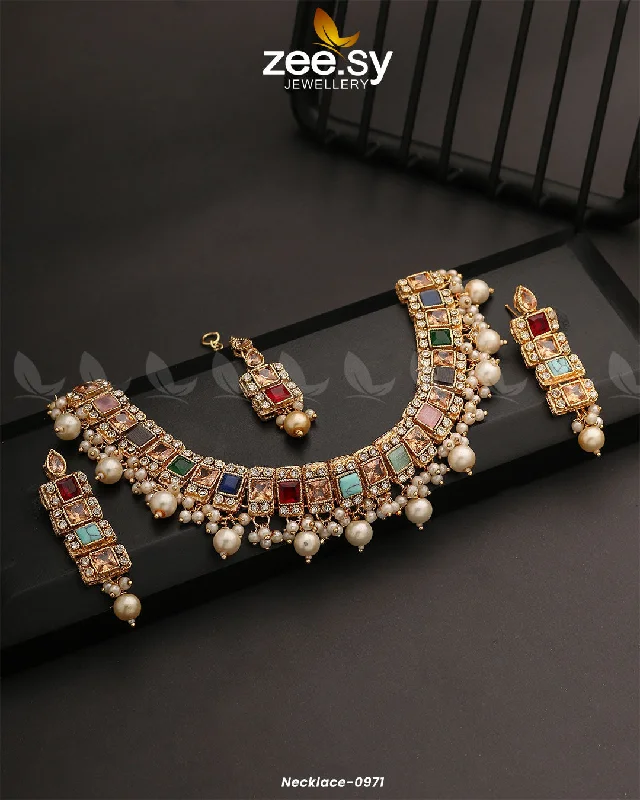 Antique ruby necklace-Necklace-0971