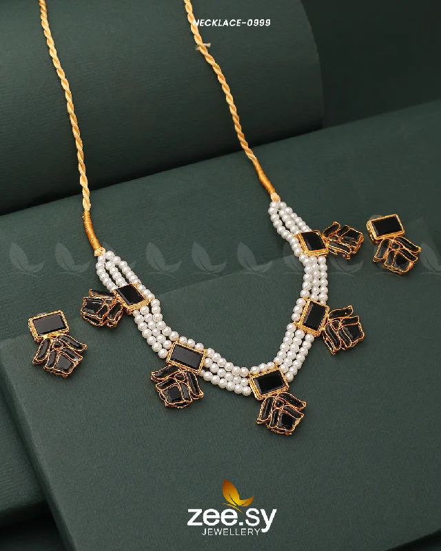 Satin iron necklace-NECKLACE-0999