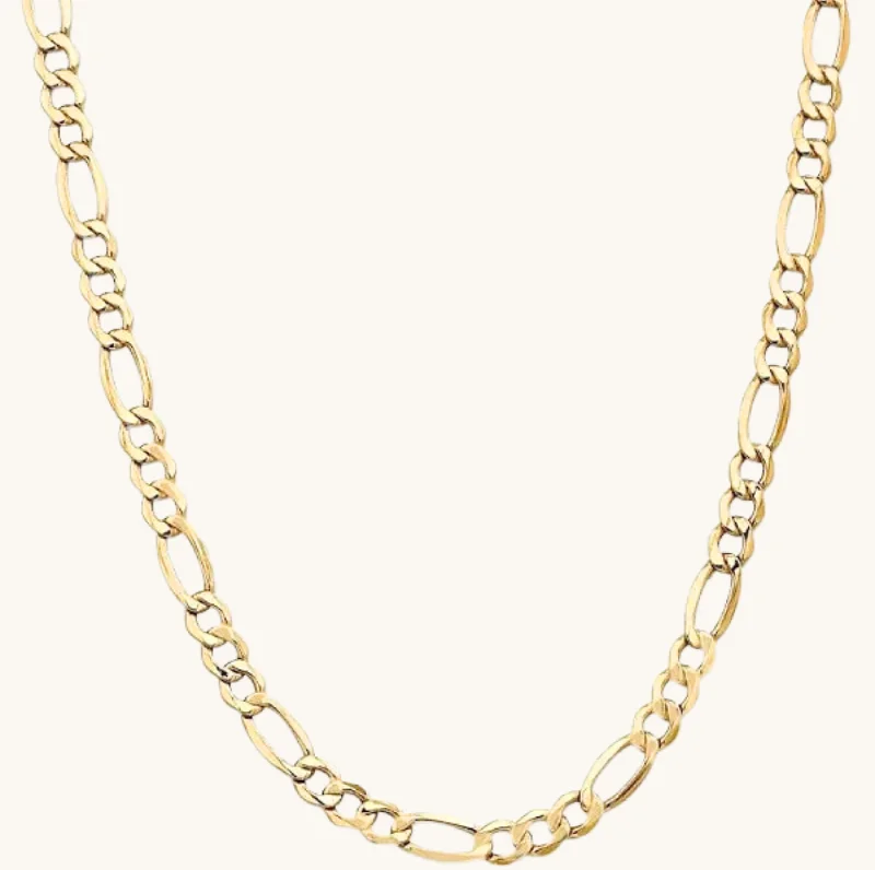 Tapered gem necklace-Women's Thick Figaro Chain Necklace