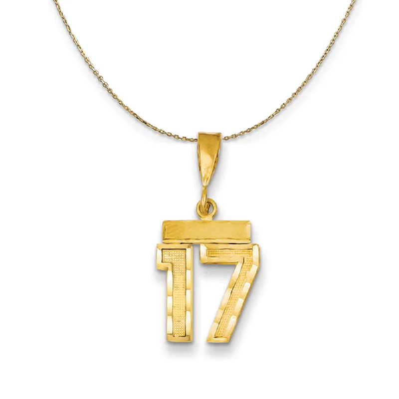 14k Yellow Gold, Varsity, Sm D/C Necklace Number 17