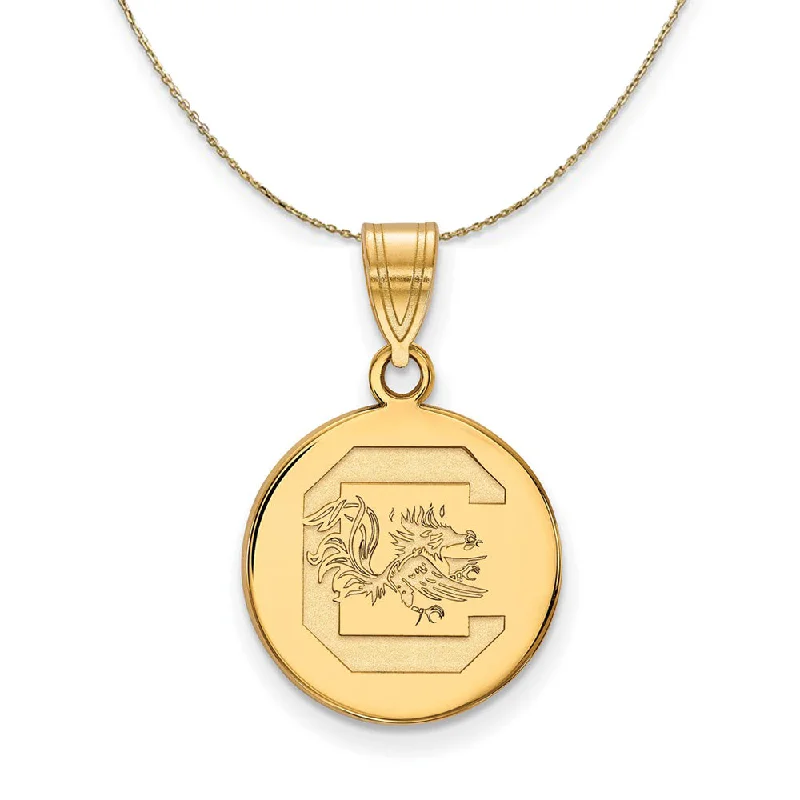 14k Yellow Gold South Carolina Medium Disc Necklace