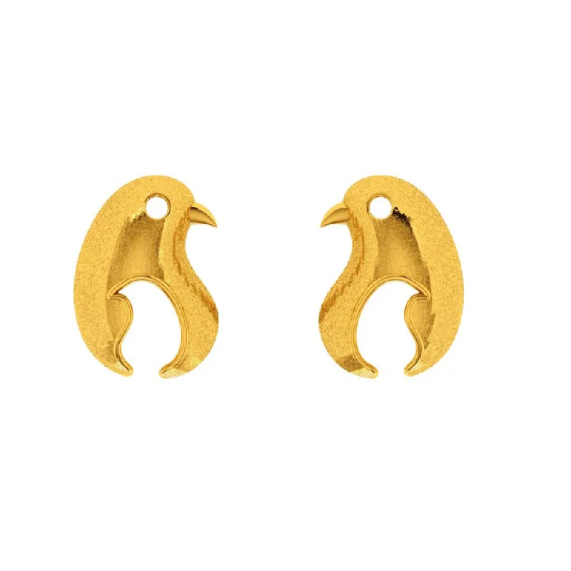 Natural stone earrings-14KT (585) Yellow Gold Earring For Woman