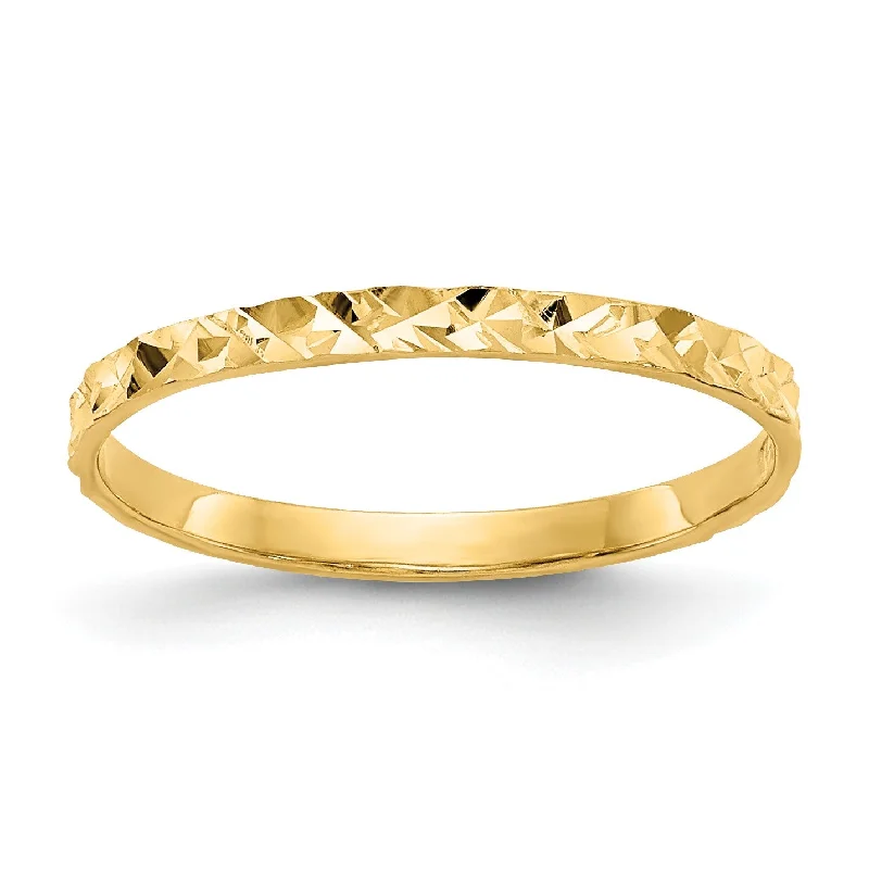 Tide effect ring-14KT Yellow Gold Childrens Ring; Size 3