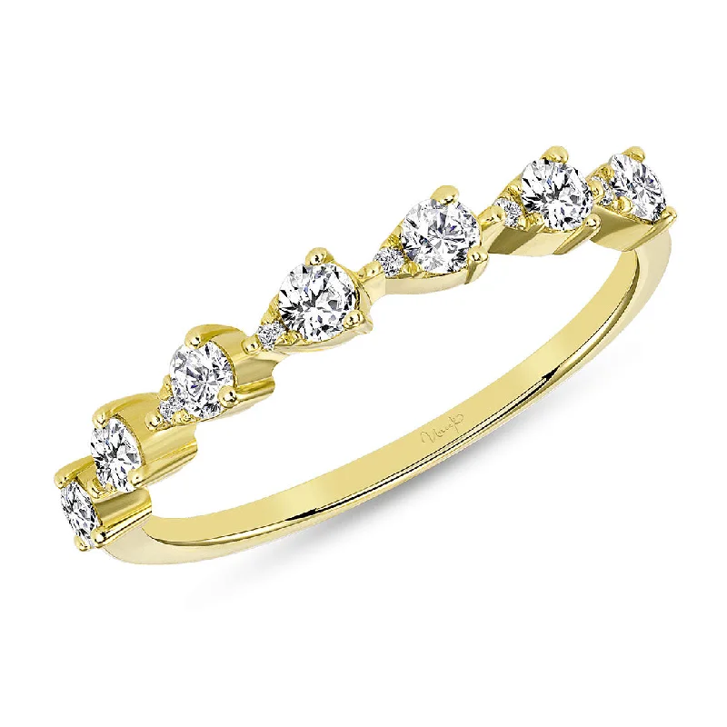 Dual-stone ring-.38ct Diamond 14K Yellow Gold Halfway Band