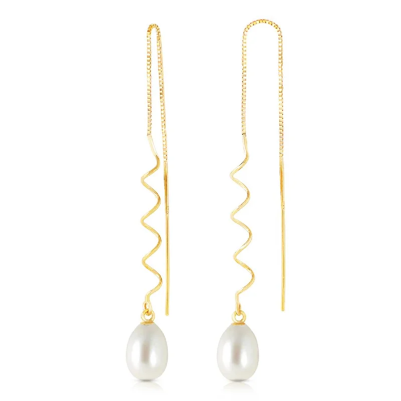 Slim diamond earrings-8 Carat 14K Solid Yellow Gold Sounds Like A Butterfly Pearl Earrings