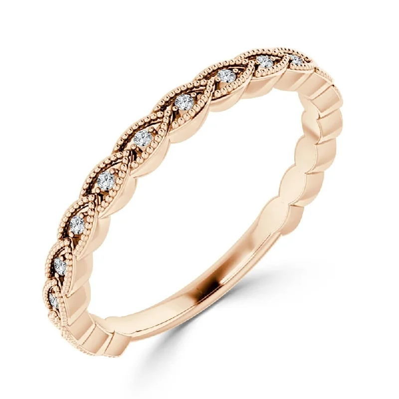 Firm gold ring-Auriya 10k Gold 0.08ctw Ultra-thin Stackable Diamond Wedding Band