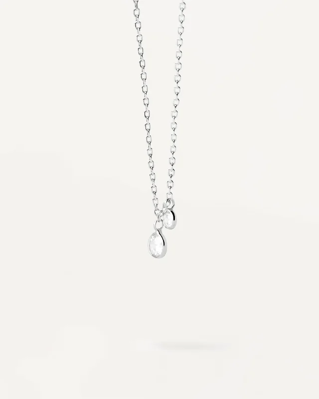 Divided link necklace-Bliss Silver Necklace