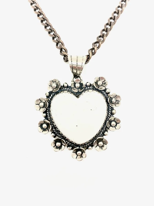 Bright diamond necklace-Birch Heart Necklace