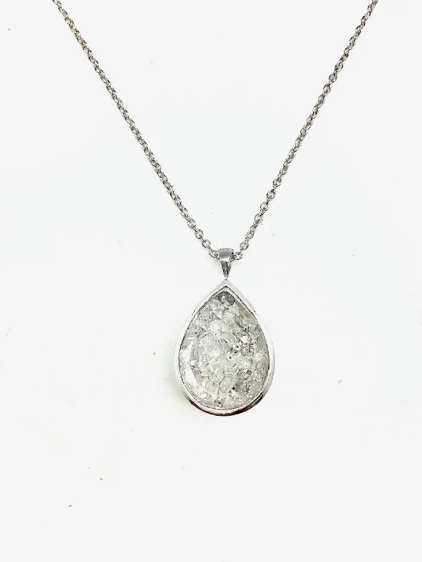 Light-etched necklace-Herkimer Diamond Shaker Necklace